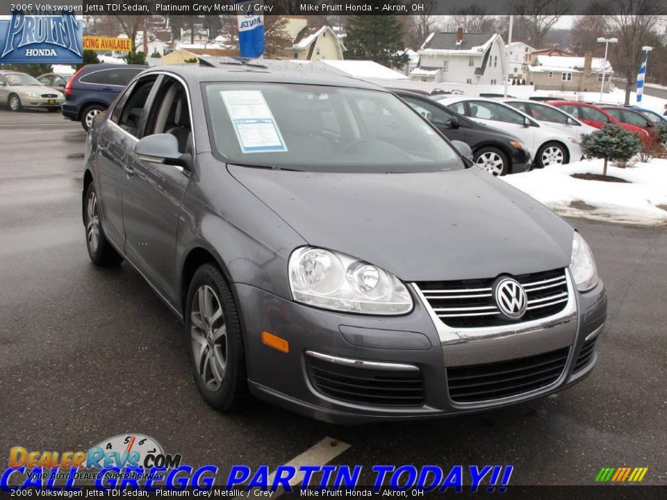 2006 Volkswagen Jetta TDI Sedan Platinum Grey Metallic / Grey Photo #5