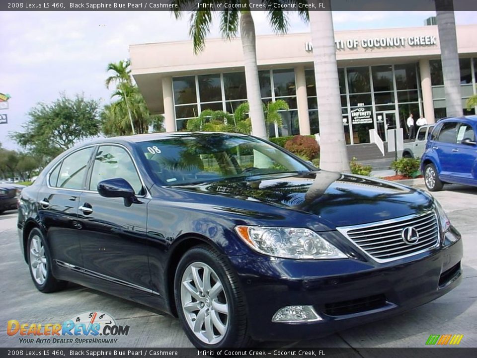 2008 Lexus LS 460 Black Sapphire Blue Pearl / Cashmere Photo #1