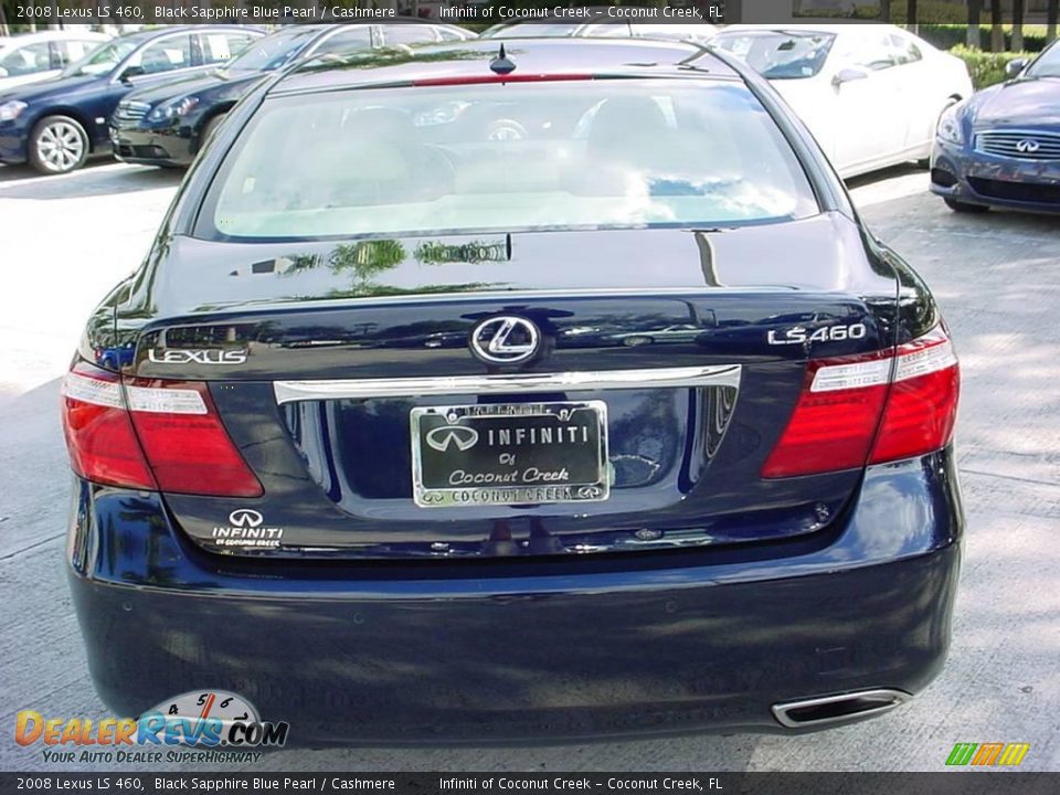 2008 Lexus LS 460 Black Sapphire Blue Pearl / Cashmere Photo #4