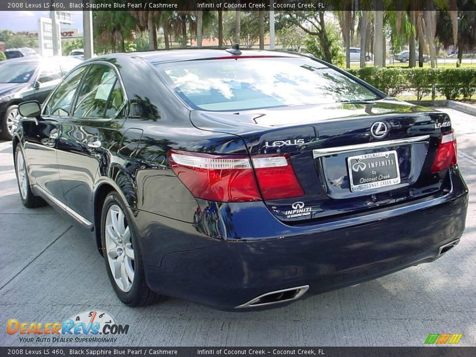 2008 Lexus LS 460 Black Sapphire Blue Pearl / Cashmere Photo #5