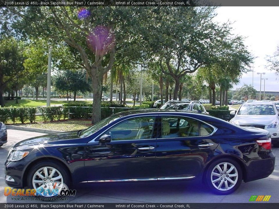 2008 Lexus LS 460 Black Sapphire Blue Pearl / Cashmere Photo #6