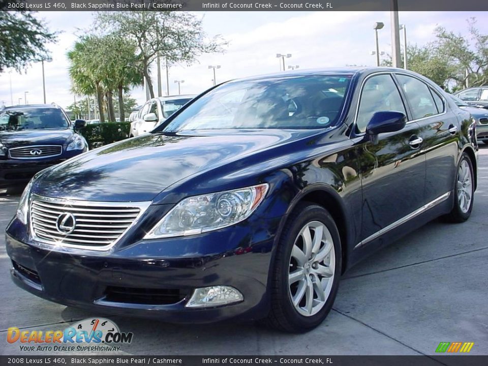2008 Lexus LS 460 Black Sapphire Blue Pearl / Cashmere Photo #7