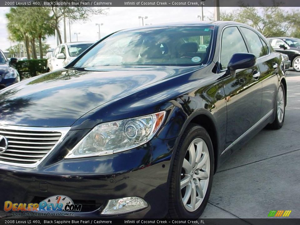 2008 Lexus LS 460 Black Sapphire Blue Pearl / Cashmere Photo #9