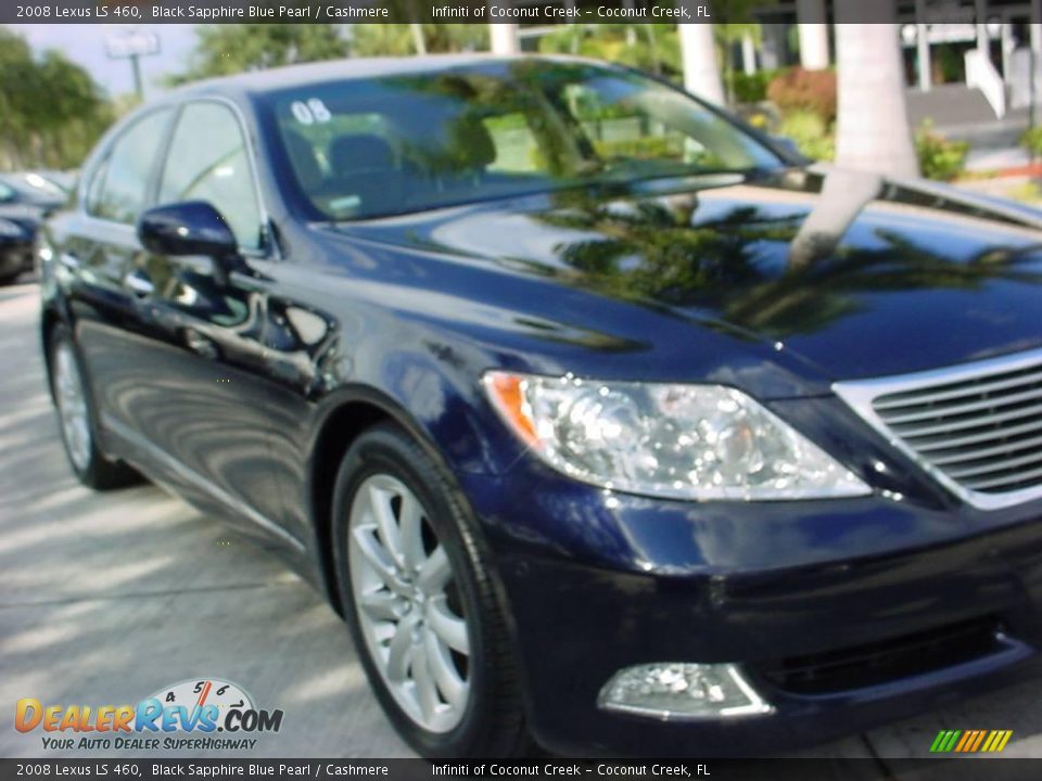 2008 Lexus LS 460 Black Sapphire Blue Pearl / Cashmere Photo #10