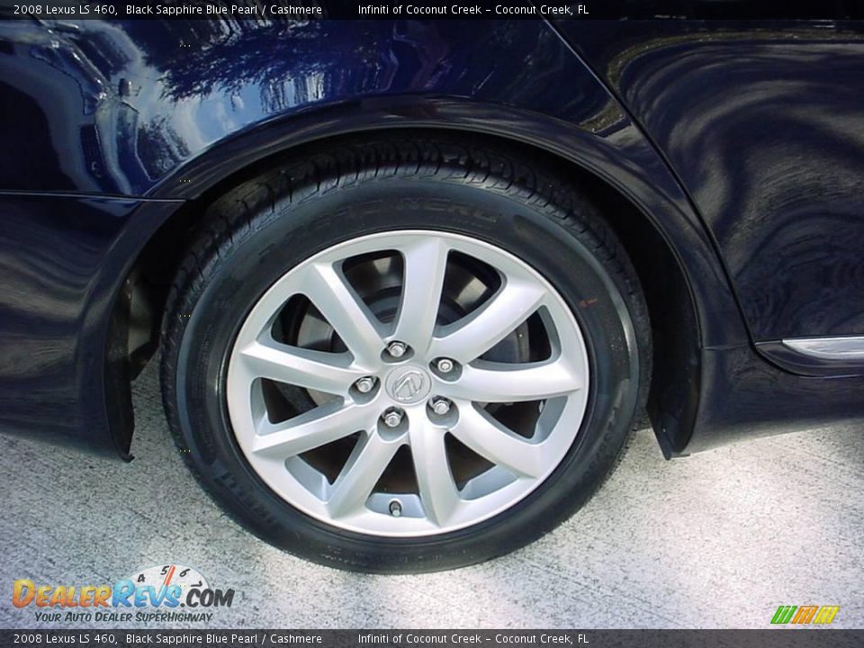 2008 Lexus LS 460 Black Sapphire Blue Pearl / Cashmere Photo #12