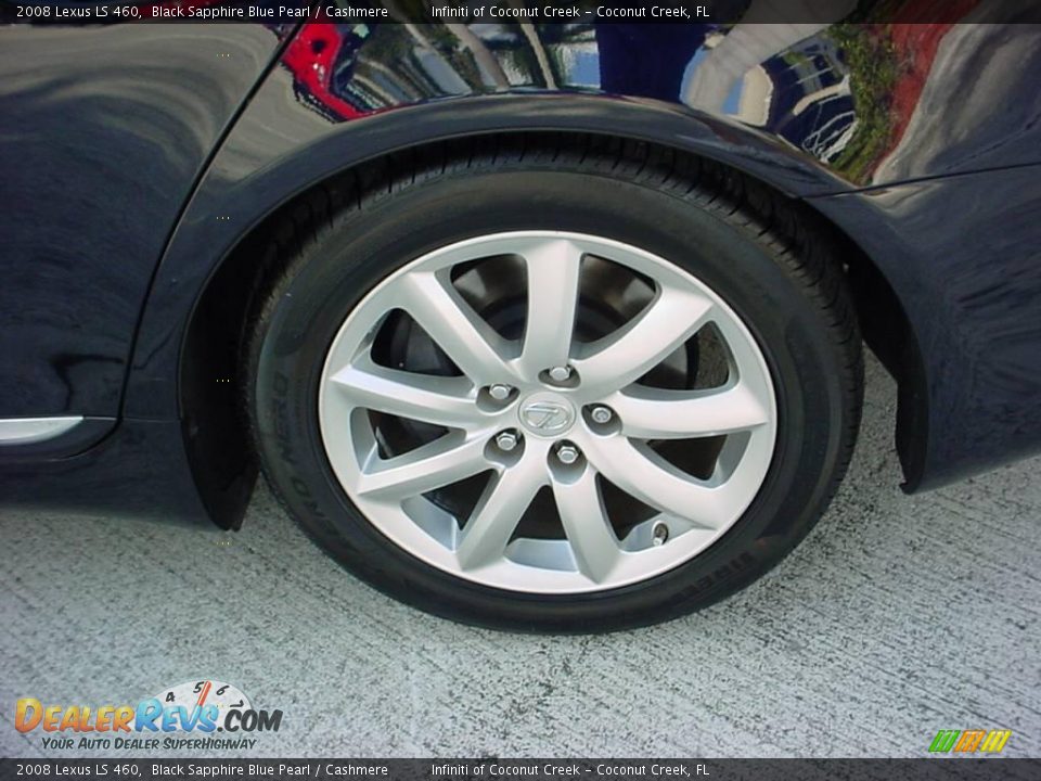 2008 Lexus LS 460 Black Sapphire Blue Pearl / Cashmere Photo #13