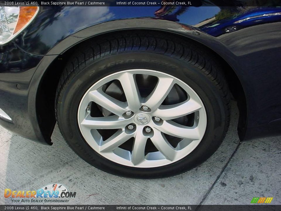 2008 Lexus LS 460 Black Sapphire Blue Pearl / Cashmere Photo #14