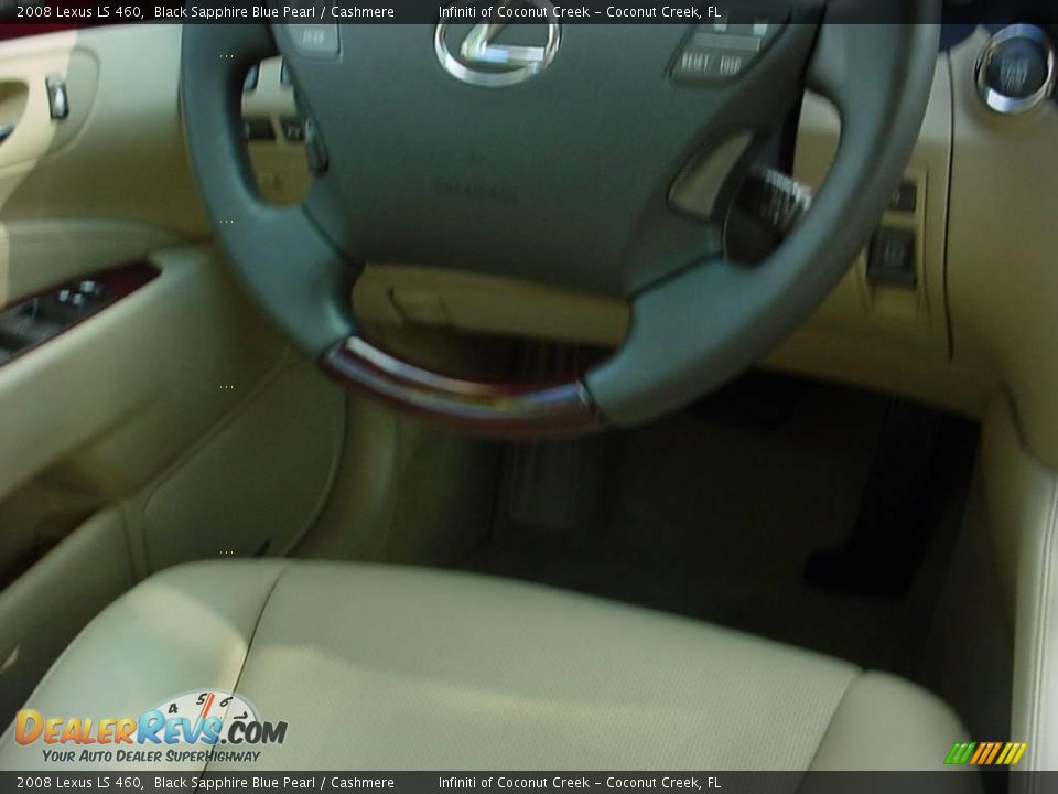 2008 Lexus LS 460 Black Sapphire Blue Pearl / Cashmere Photo #24