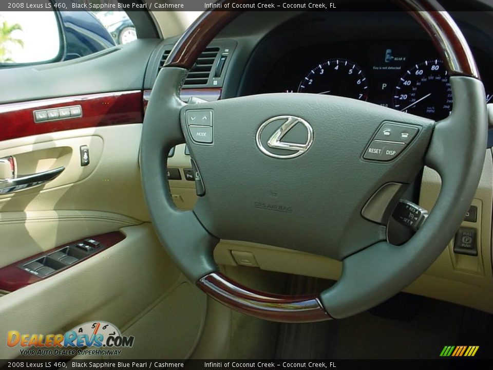 2008 Lexus LS 460 Black Sapphire Blue Pearl / Cashmere Photo #25
