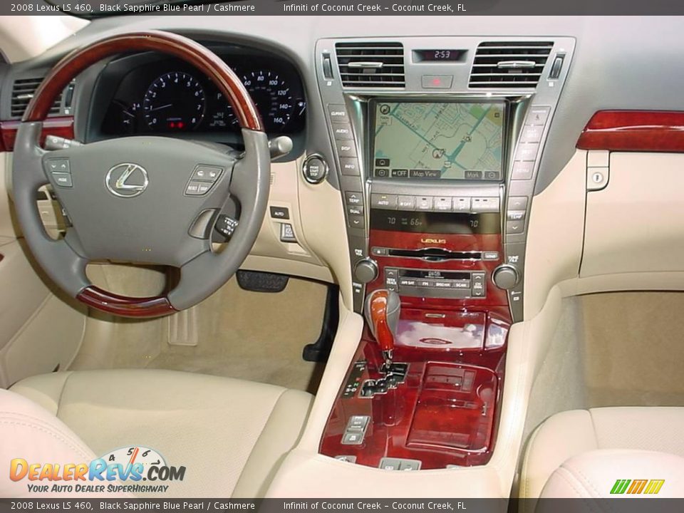 2008 Lexus LS 460 Black Sapphire Blue Pearl / Cashmere Photo #26