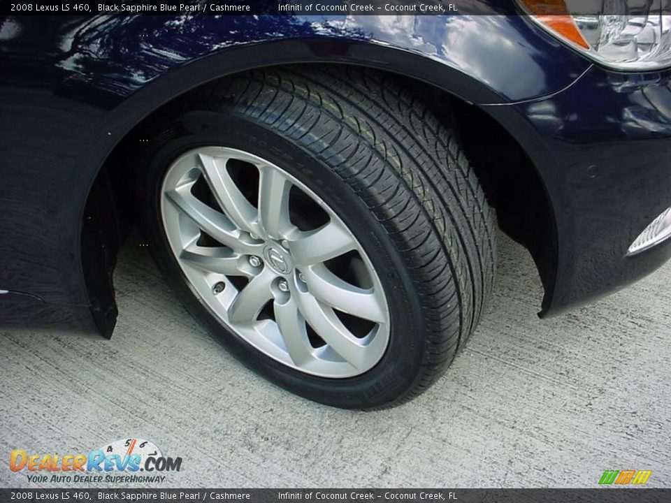 2008 Lexus LS 460 Black Sapphire Blue Pearl / Cashmere Photo #28
