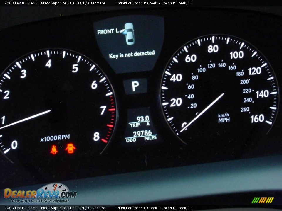 2008 Lexus LS 460 Black Sapphire Blue Pearl / Cashmere Photo #31
