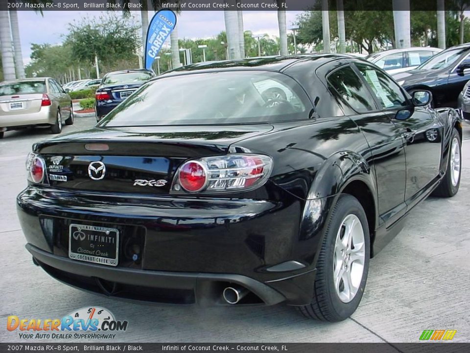 2007 Mazda RX-8 Sport Brilliant Black / Black Photo #3
