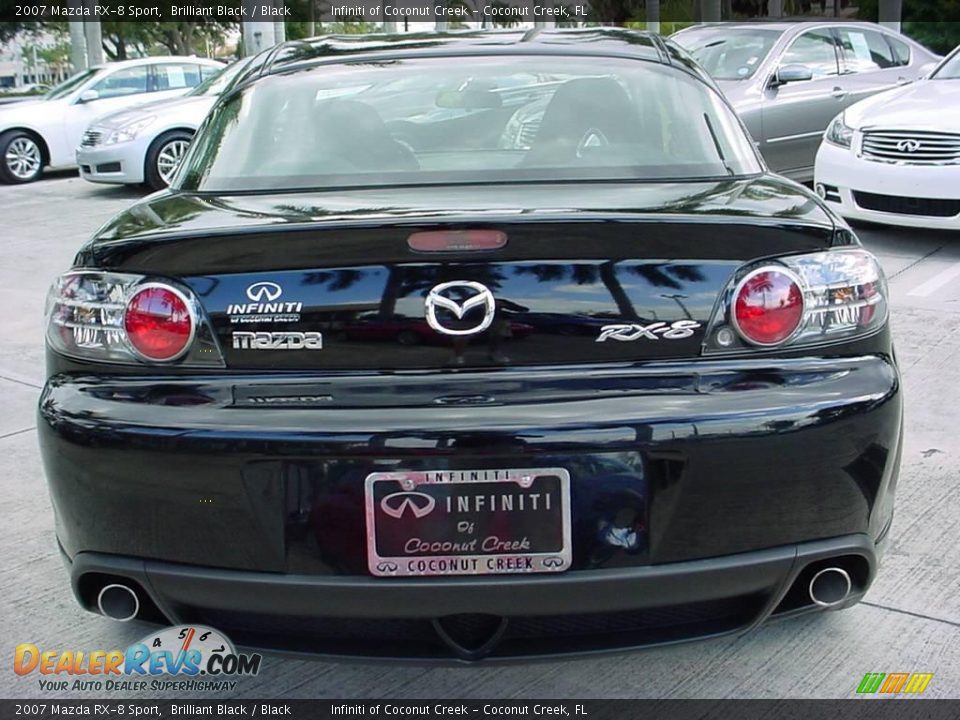2007 Mazda RX-8 Sport Brilliant Black / Black Photo #4
