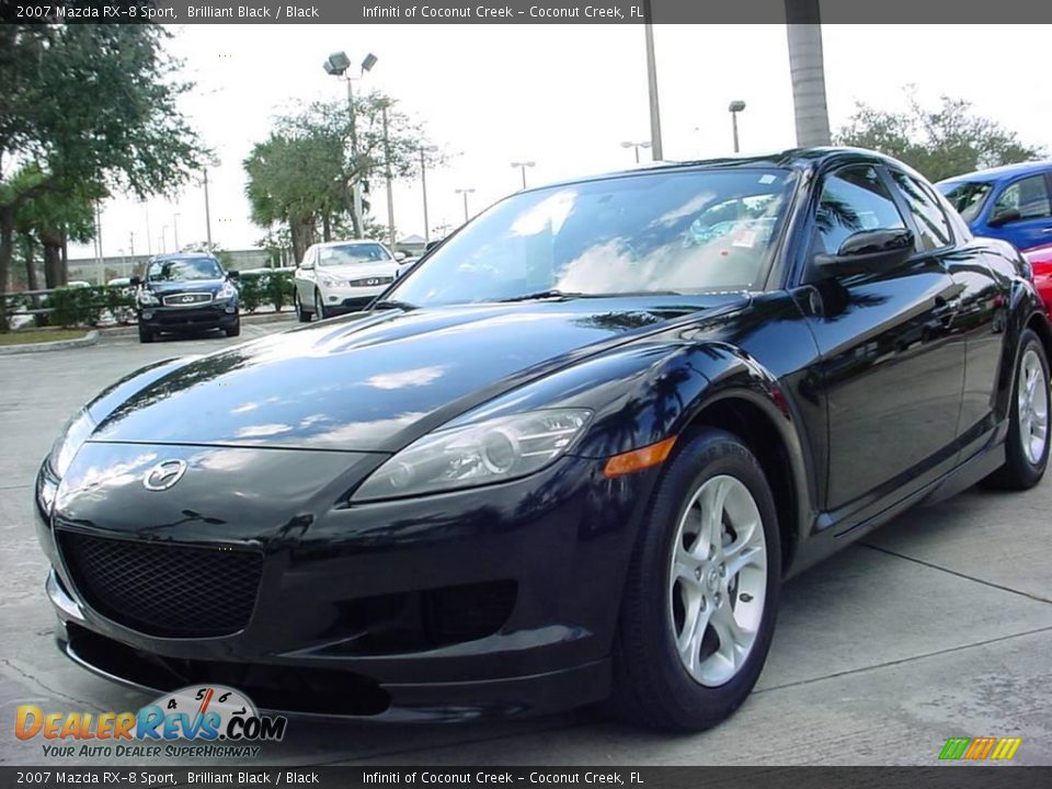 2007 Mazda RX-8 Sport Brilliant Black / Black Photo #7