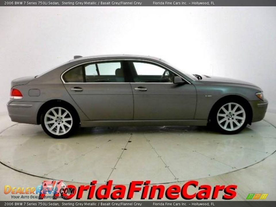 2006 BMW 7 Series 750Li Sedan Sterling Grey Metallic / Basalt Grey/Flannel Grey Photo #4