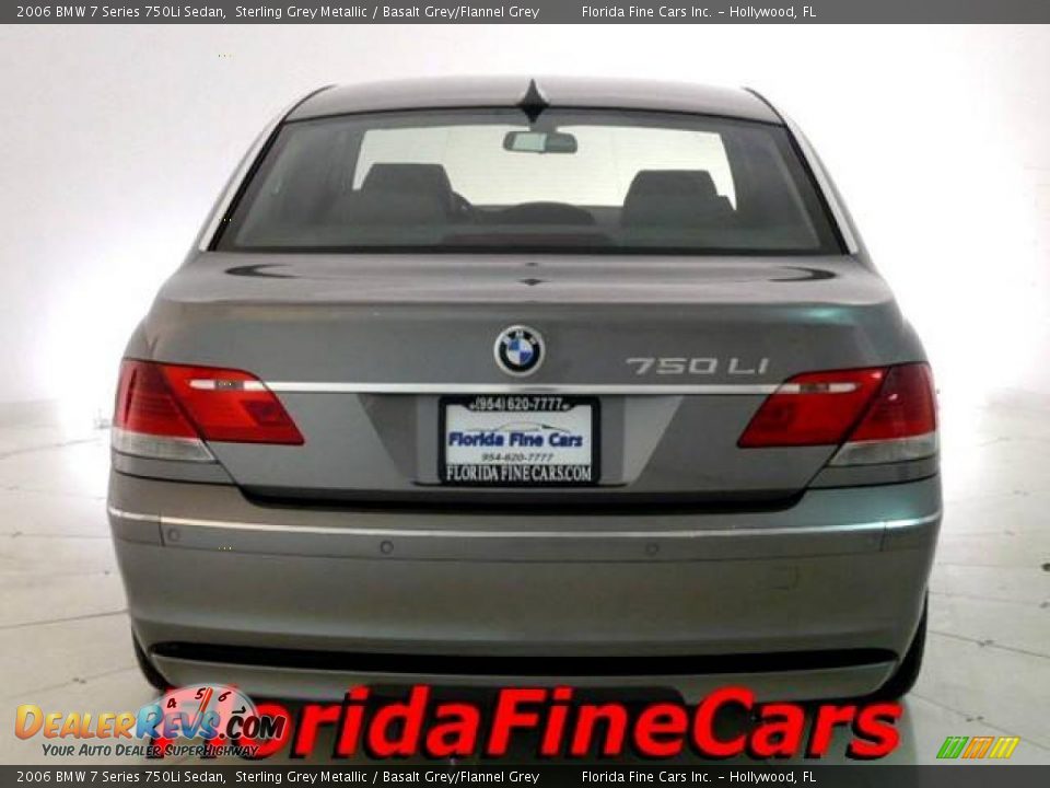 2006 BMW 7 Series 750Li Sedan Sterling Grey Metallic / Basalt Grey/Flannel Grey Photo #6
