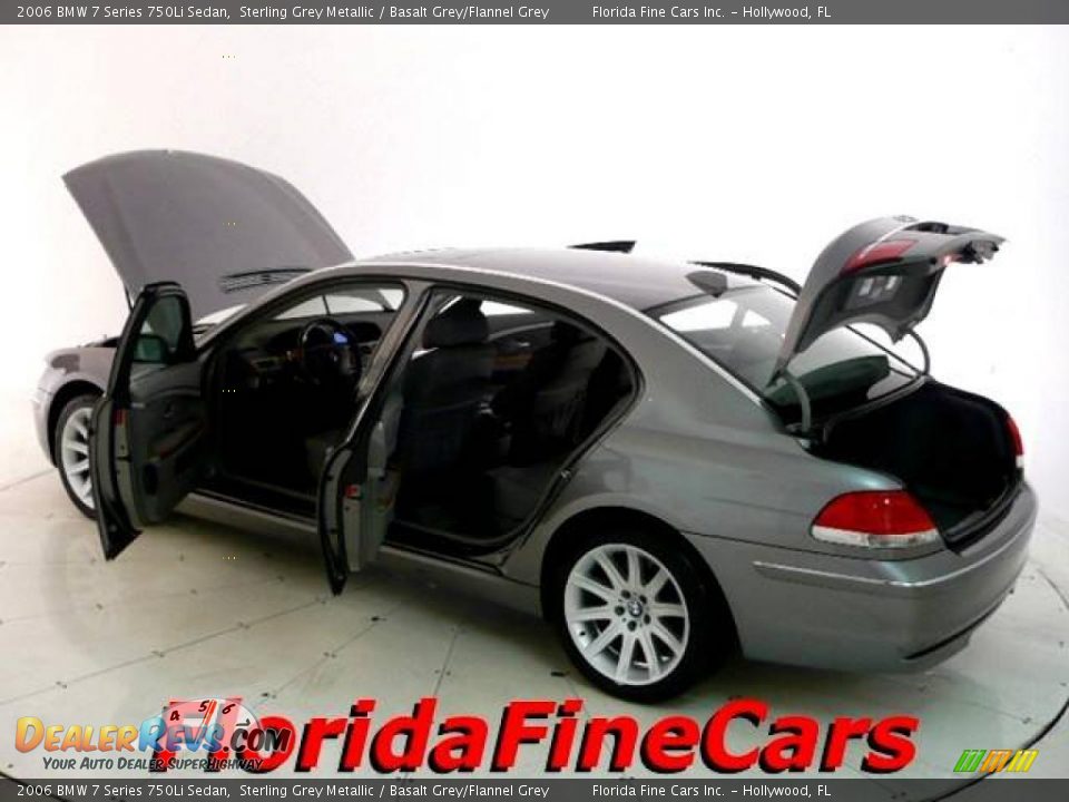 2006 BMW 7 Series 750Li Sedan Sterling Grey Metallic / Basalt Grey/Flannel Grey Photo #8
