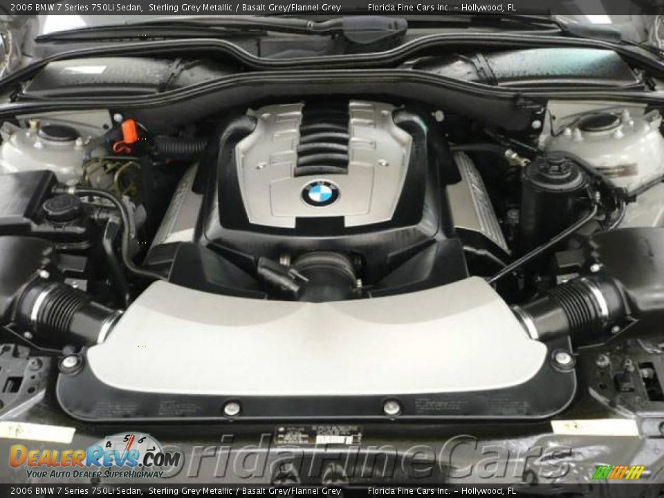 2006 BMW 7 Series 750Li Sedan Sterling Grey Metallic / Basalt Grey/Flannel Grey Photo #9
