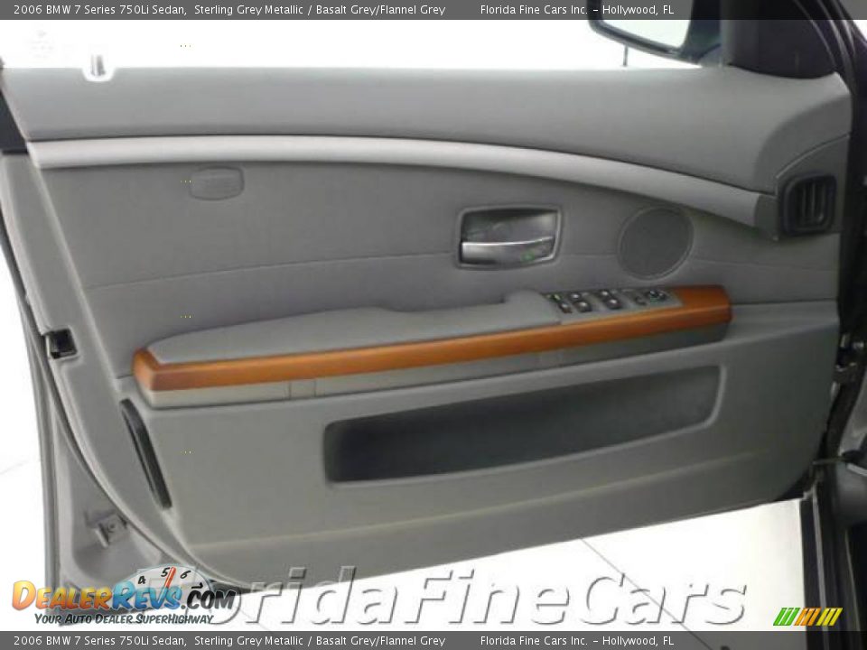 2006 BMW 7 Series 750Li Sedan Sterling Grey Metallic / Basalt Grey/Flannel Grey Photo #11