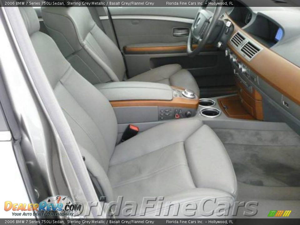 2006 BMW 7 Series 750Li Sedan Sterling Grey Metallic / Basalt Grey/Flannel Grey Photo #13