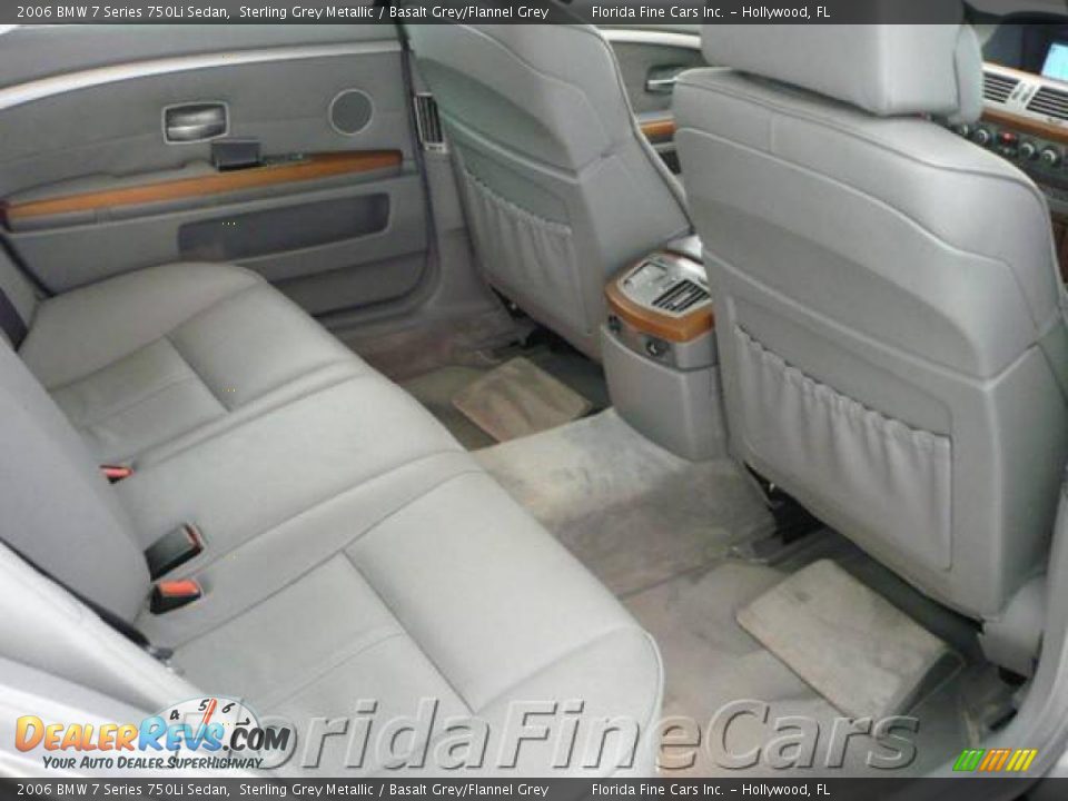 2006 BMW 7 Series 750Li Sedan Sterling Grey Metallic / Basalt Grey/Flannel Grey Photo #15