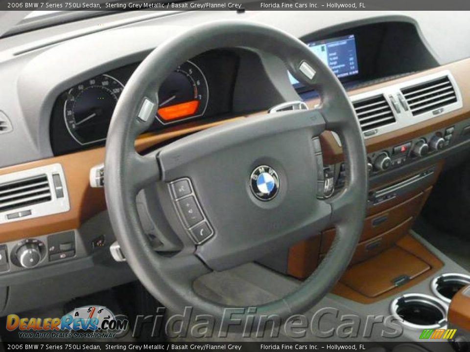 2006 BMW 7 Series 750Li Sedan Sterling Grey Metallic / Basalt Grey/Flannel Grey Photo #18