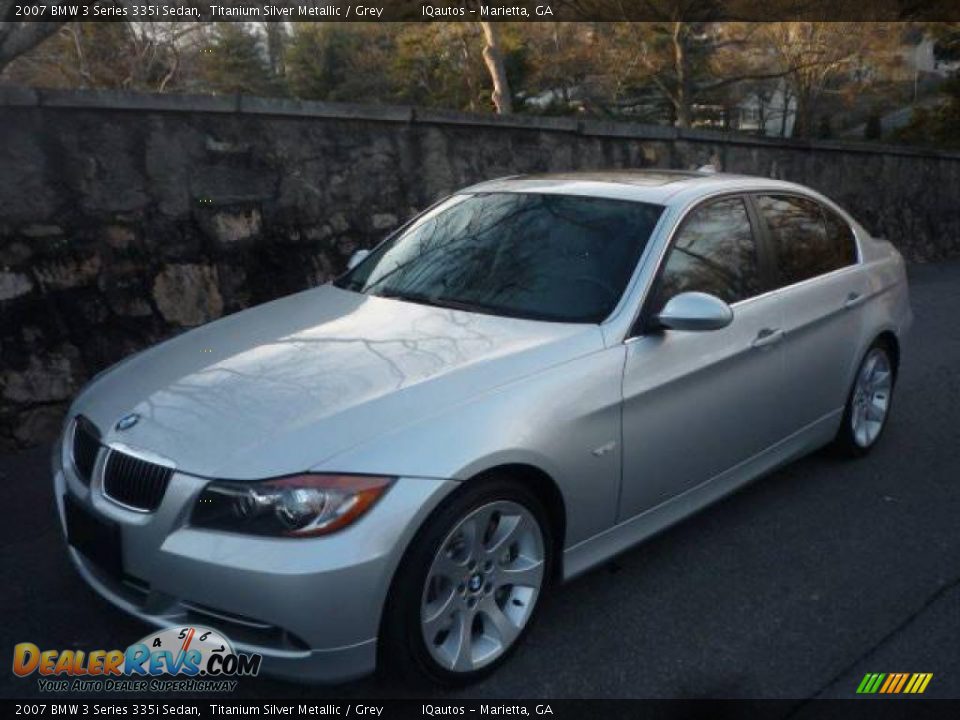 2007 BMW 3 Series 335i Sedan Titanium Silver Metallic / Grey Photo #1