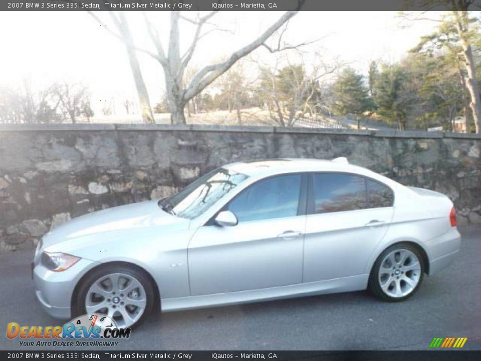 2007 BMW 3 Series 335i Sedan Titanium Silver Metallic / Grey Photo #2