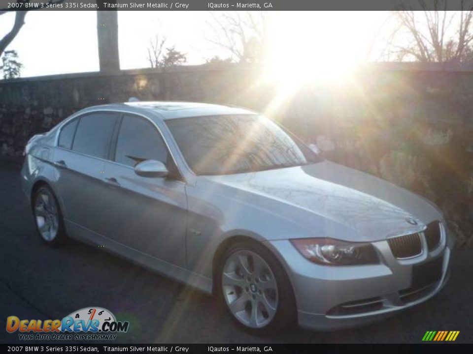 2007 BMW 3 Series 335i Sedan Titanium Silver Metallic / Grey Photo #4
