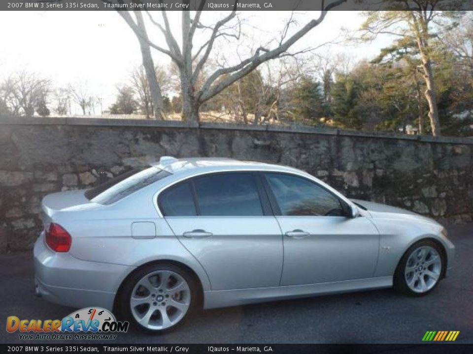 2007 BMW 3 Series 335i Sedan Titanium Silver Metallic / Grey Photo #5