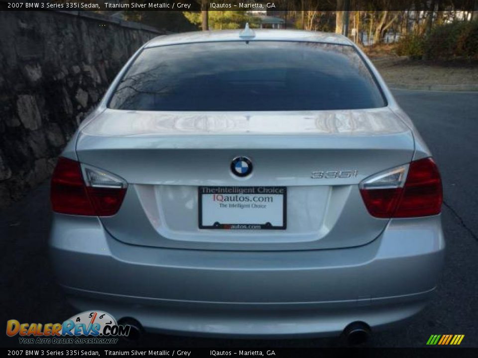 2007 BMW 3 Series 335i Sedan Titanium Silver Metallic / Grey Photo #6