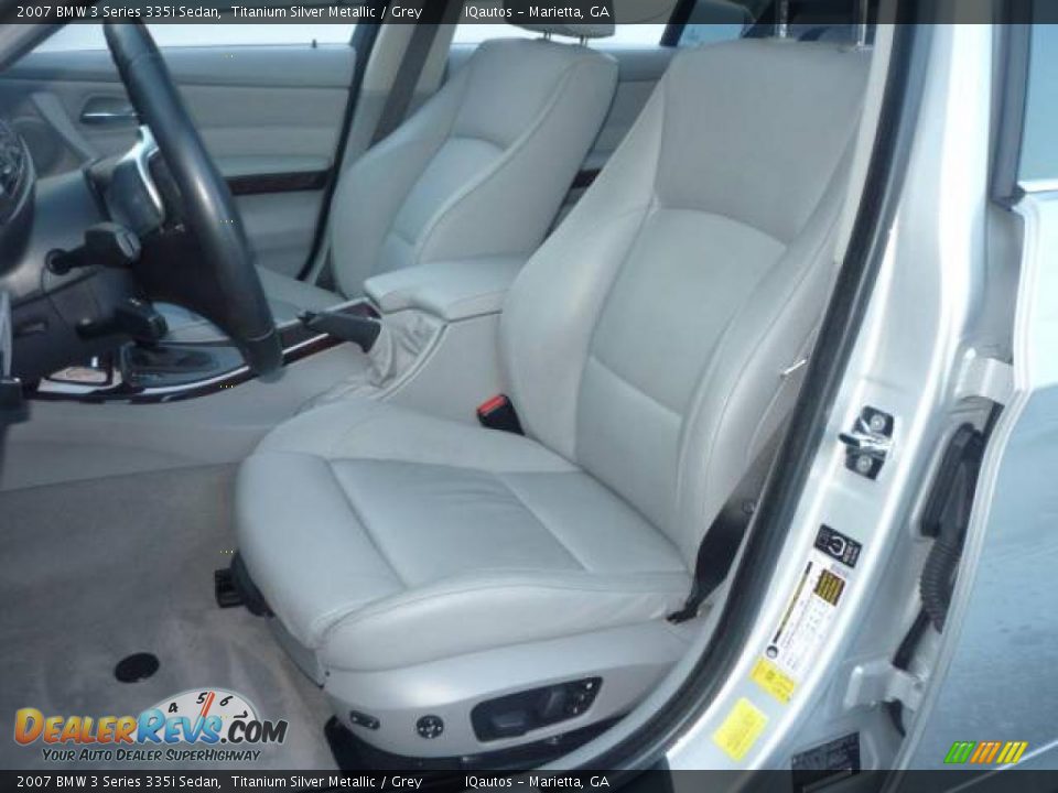 2007 BMW 3 Series 335i Sedan Titanium Silver Metallic / Grey Photo #8