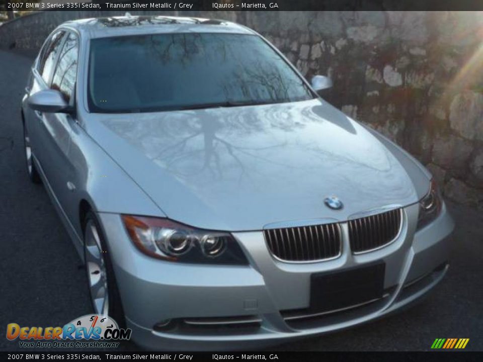2007 BMW 3 Series 335i Sedan Titanium Silver Metallic / Grey Photo #10