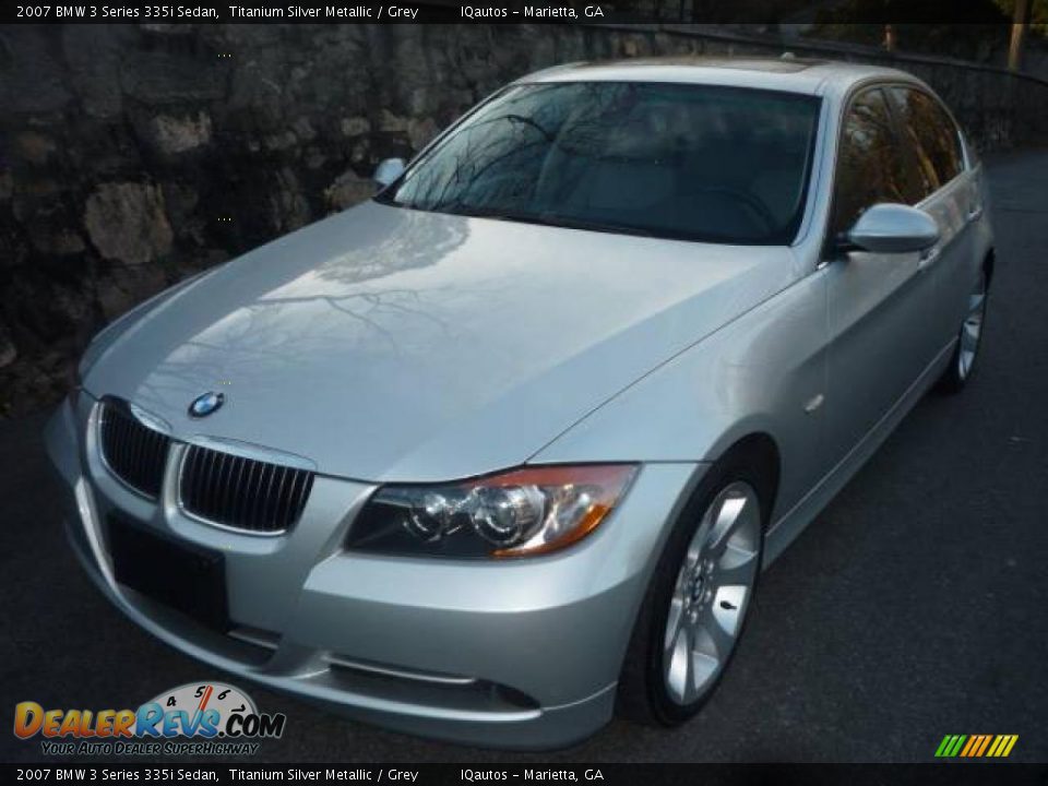 2007 BMW 3 Series 335i Sedan Titanium Silver Metallic / Grey Photo #11