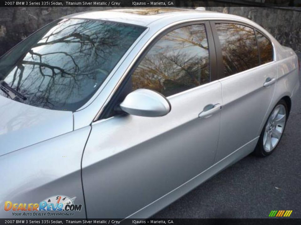 2007 BMW 3 Series 335i Sedan Titanium Silver Metallic / Grey Photo #13