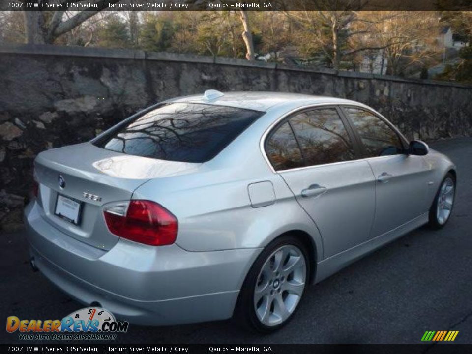2007 BMW 3 Series 335i Sedan Titanium Silver Metallic / Grey Photo #17