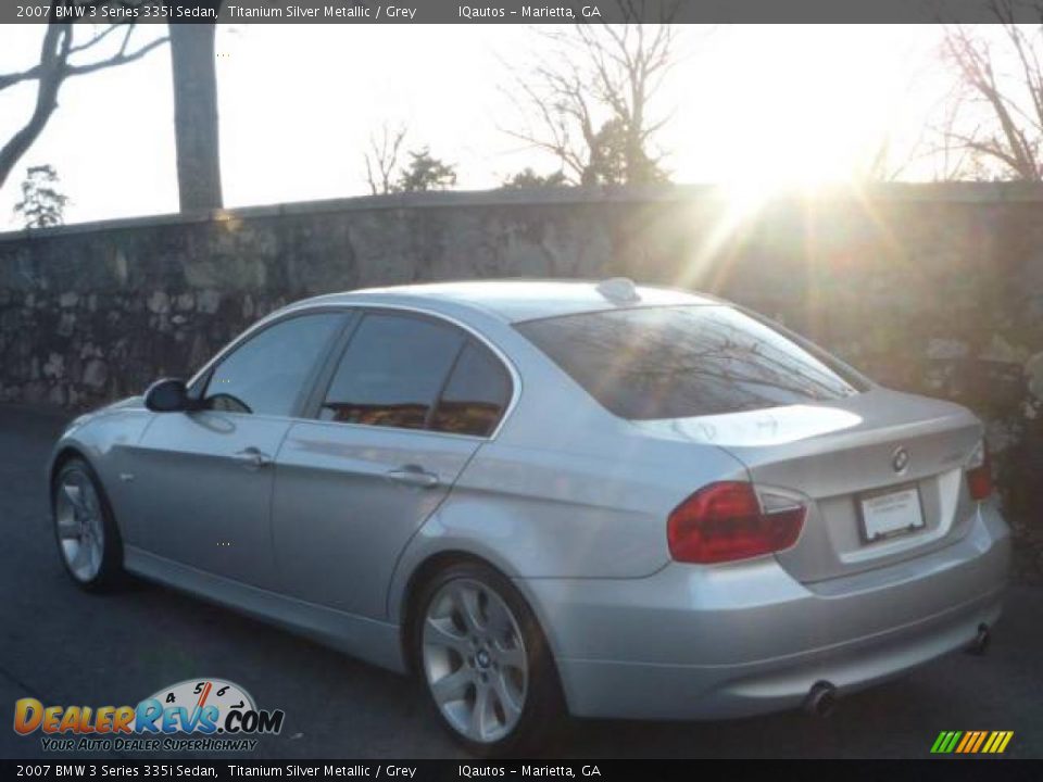 2007 BMW 3 Series 335i Sedan Titanium Silver Metallic / Grey Photo #18