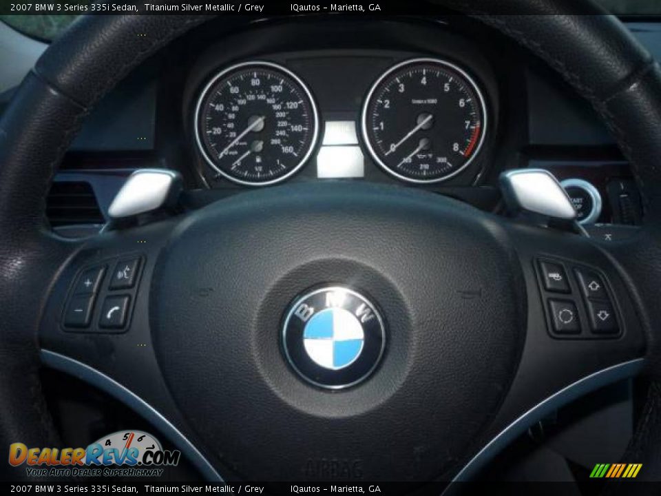2007 BMW 3 Series 335i Sedan Titanium Silver Metallic / Grey Photo #19