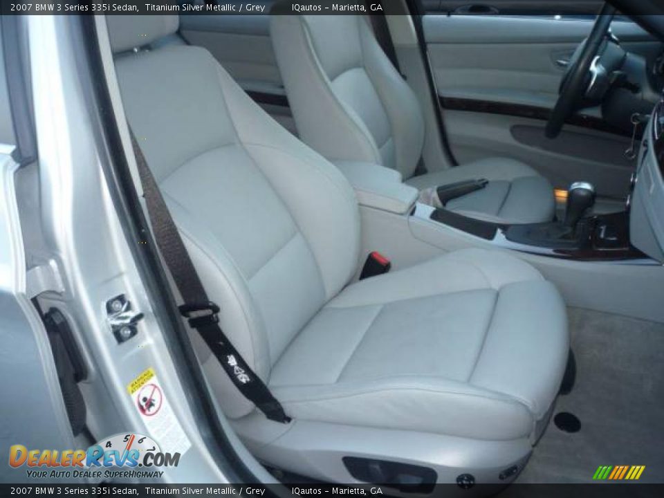 2007 BMW 3 Series 335i Sedan Titanium Silver Metallic / Grey Photo #24