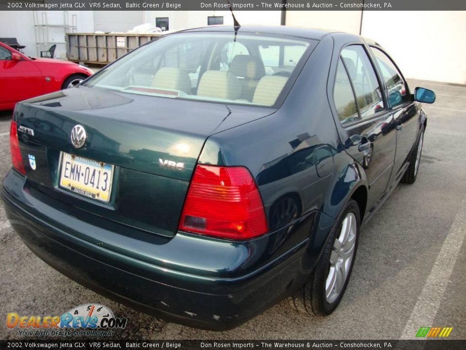 2002 Volkswagen Jetta GLX  VR6 Sedan Baltic Green / Beige Photo #5