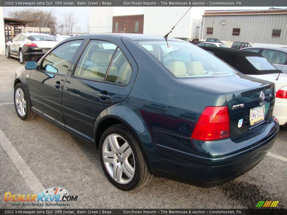 2002 Volkswagen Jetta GLX  VR6 Sedan Baltic Green / Beige Photo #7