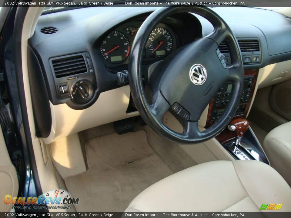 2002 Volkswagen Jetta GLX  VR6 Sedan Baltic Green / Beige Photo #9