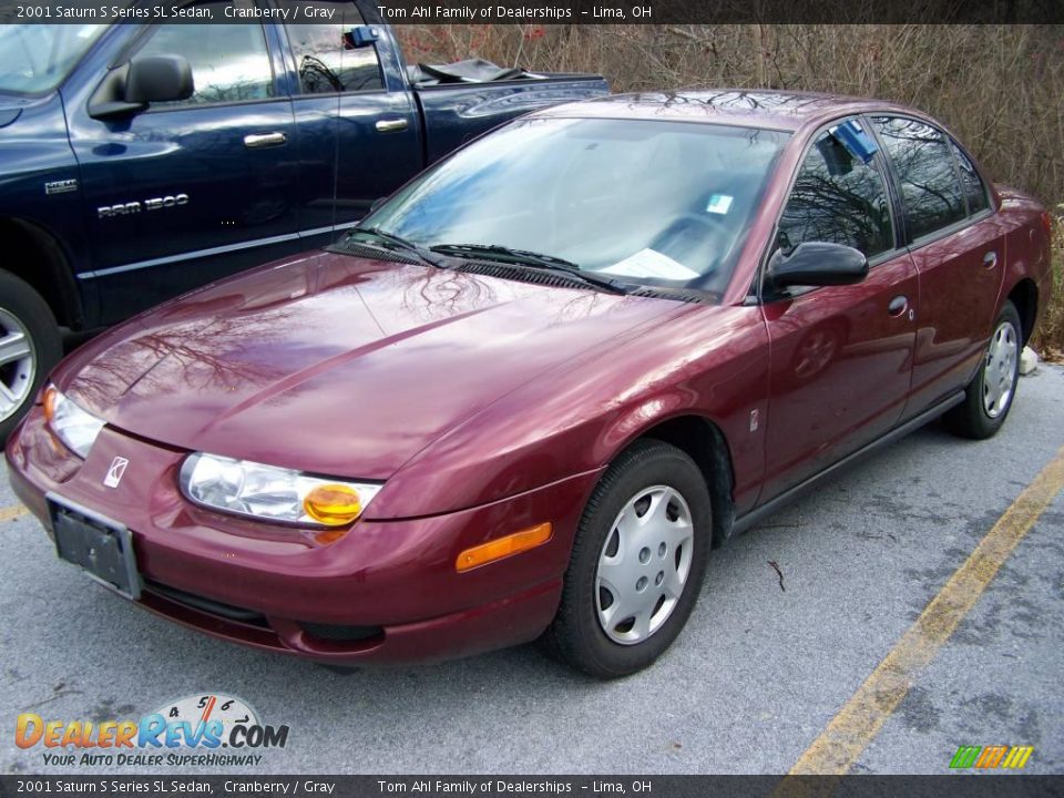 2001 Saturn S Series SL Sedan Cranberry / Gray Photo #1