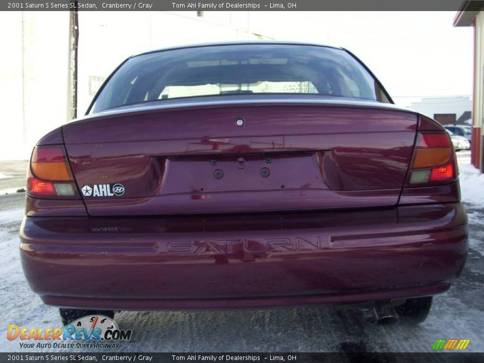 2001 Saturn S Series SL Sedan Cranberry / Gray Photo #4
