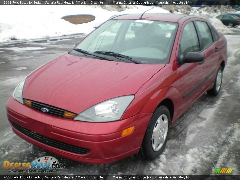 2003 Ford Focus LX Sedan Sangria Red Metallic / Medium Graphite Photo #1
