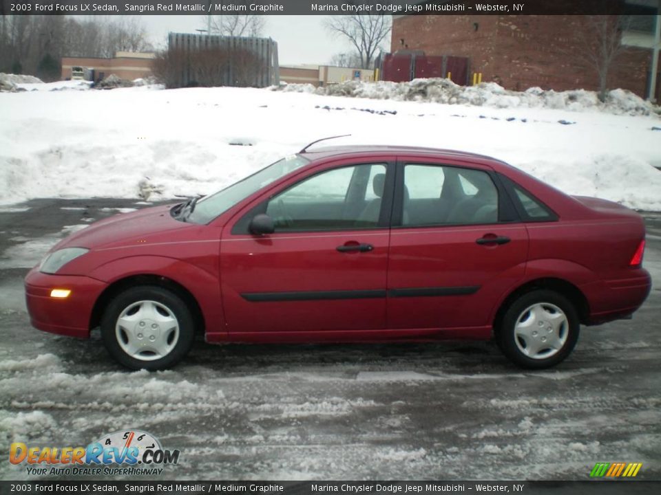 2003 Ford Focus LX Sedan Sangria Red Metallic / Medium Graphite Photo #6
