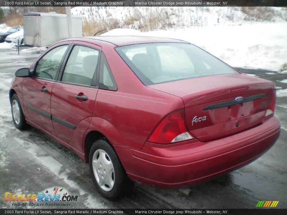 2003 Ford Focus LX Sedan Sangria Red Metallic / Medium Graphite Photo #7
