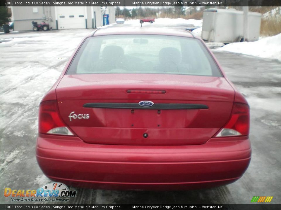 2003 Ford Focus LX Sedan Sangria Red Metallic / Medium Graphite Photo #8