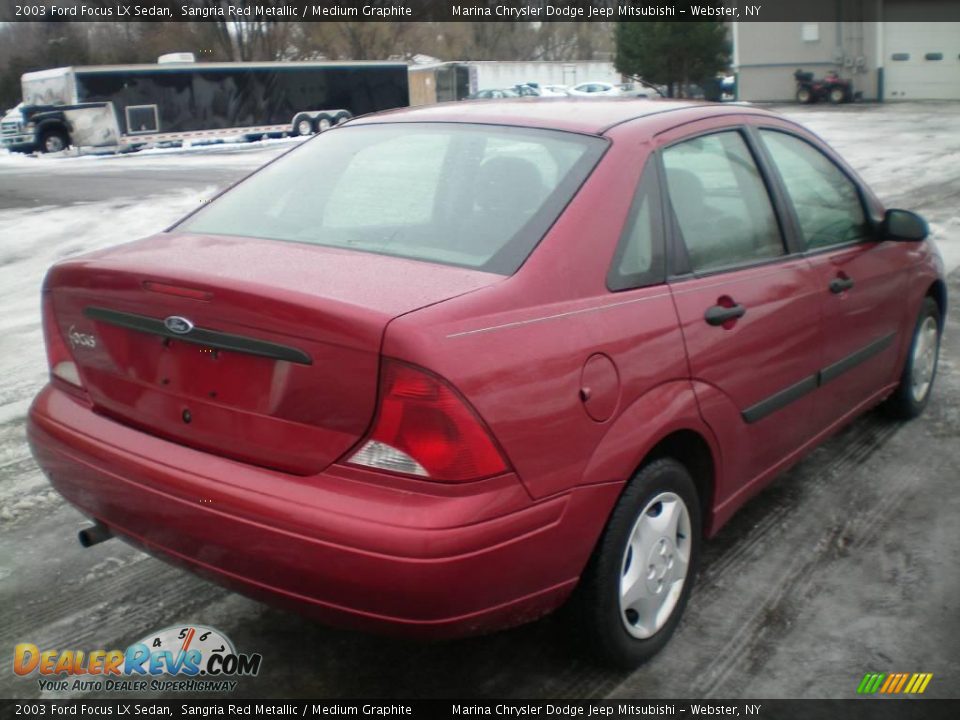 2003 Ford Focus LX Sedan Sangria Red Metallic / Medium Graphite Photo #9
